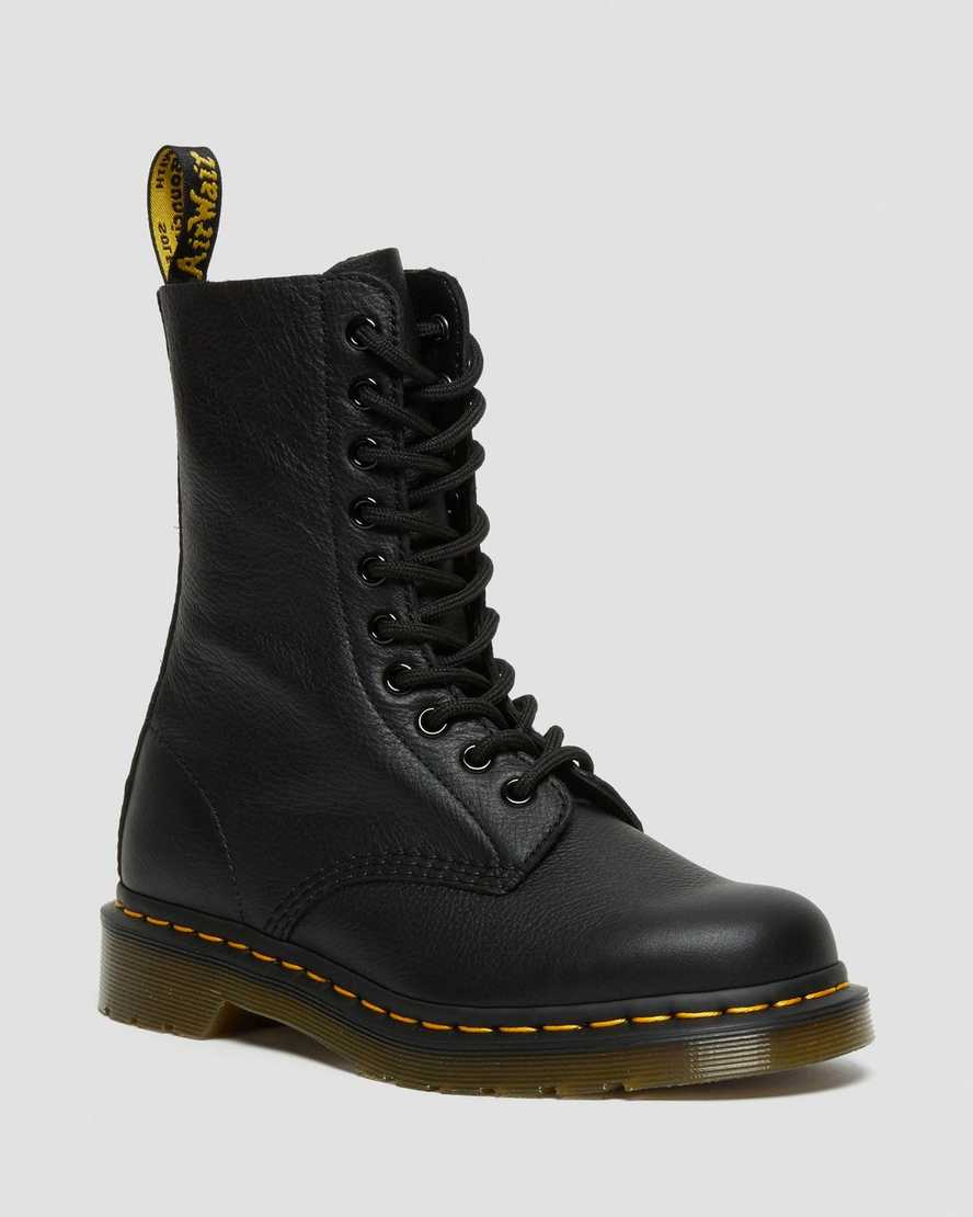 Dr. Martens 1490 Virginia Lær Original Støvler Dame Svart [2617WEAKP]
